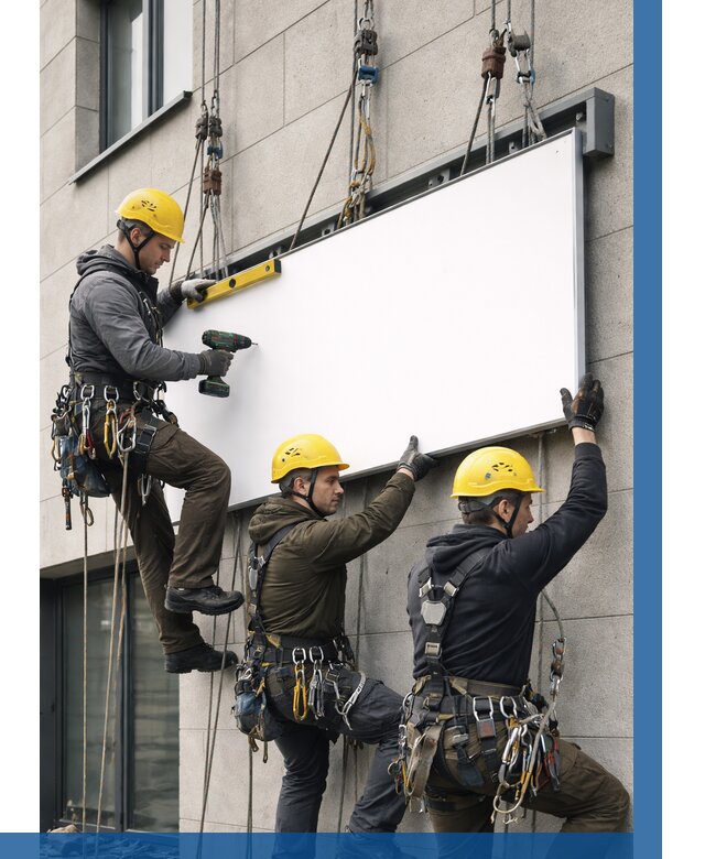 Монтаж рекламной вывески в Уфе от 8220 р. | ВЫСОТНИК-Уфа