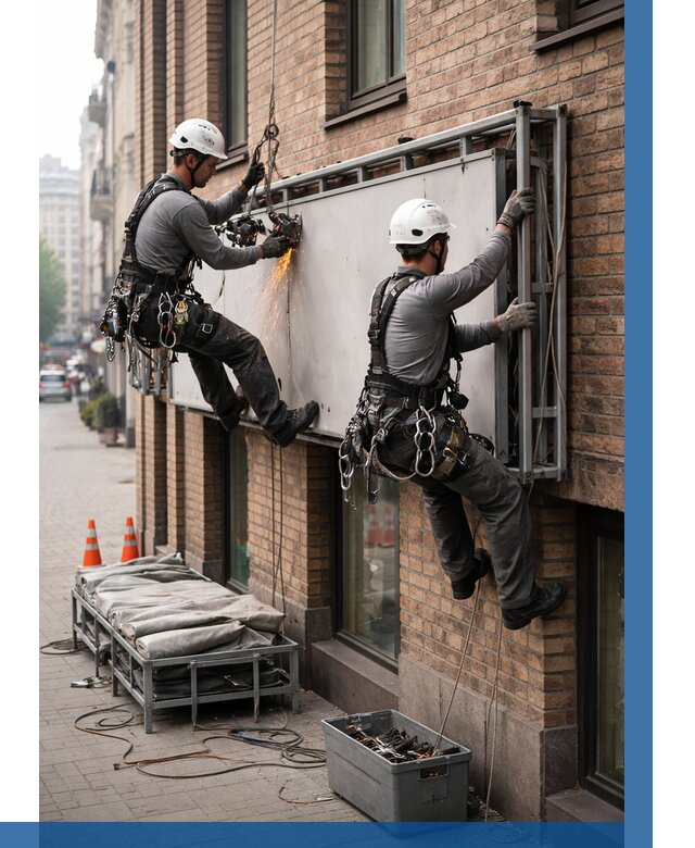 Демонтаж рекламной вывески в Уфе от 6679 р. | ВЫСОТНИК-Уфа