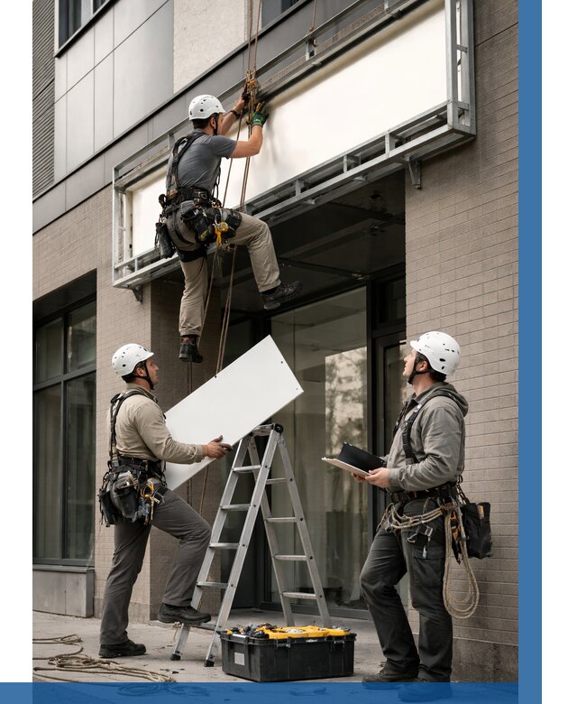 Монтаж светового короба в Уфе от 6679 р. | ВЫСОТНИК-Уфа