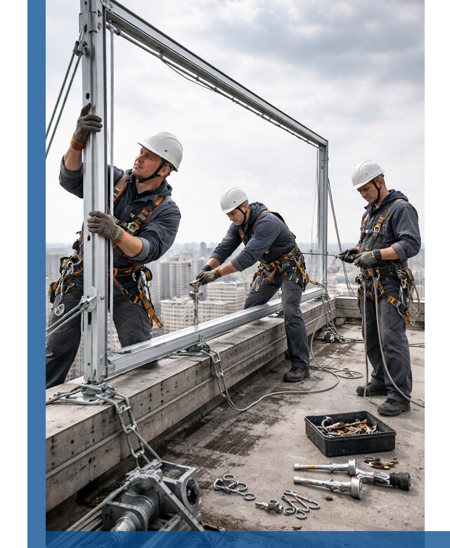 Монтаж крышных рекламных конструкций под ключ в Уфе