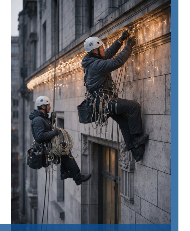 Монтаж новогодней иллюминации в Уфе от 8734 р. | ВЫСОТНИК-Уфа