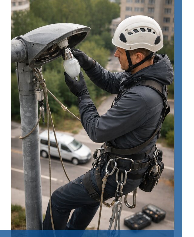 Замена ламп на высоте в Уфе от 2569 р. | ВЫСОТНИК-Уфа