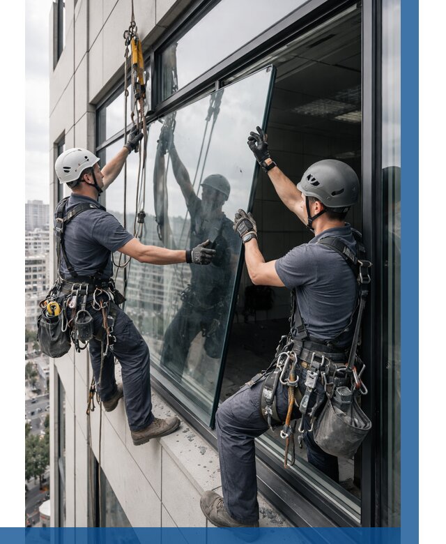 Замена стеклопакетов на высоте в Уфе от 5651 р. | ВЫСОТНИК-Уфа