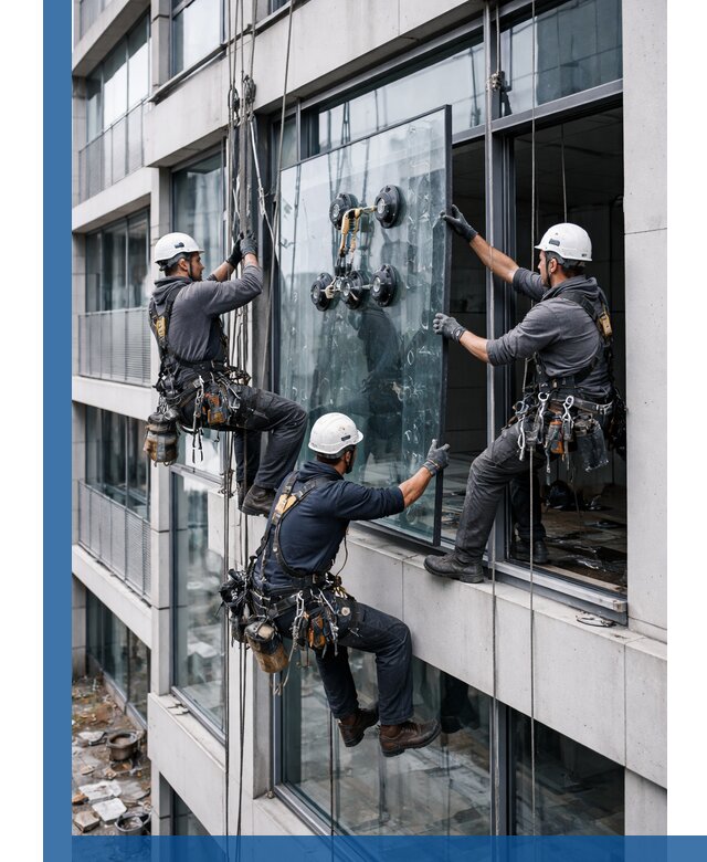 Фасадное остекление и монтаж витражей зданий в Уфе под ключ