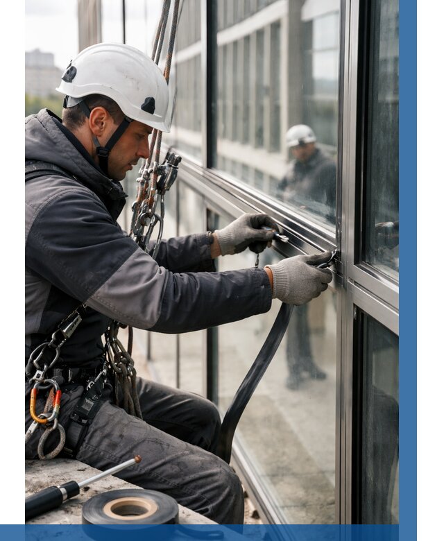 Ремонт витражных конструкций в Уфе от 3596 р. | ВЫСОТНИК-Уфа