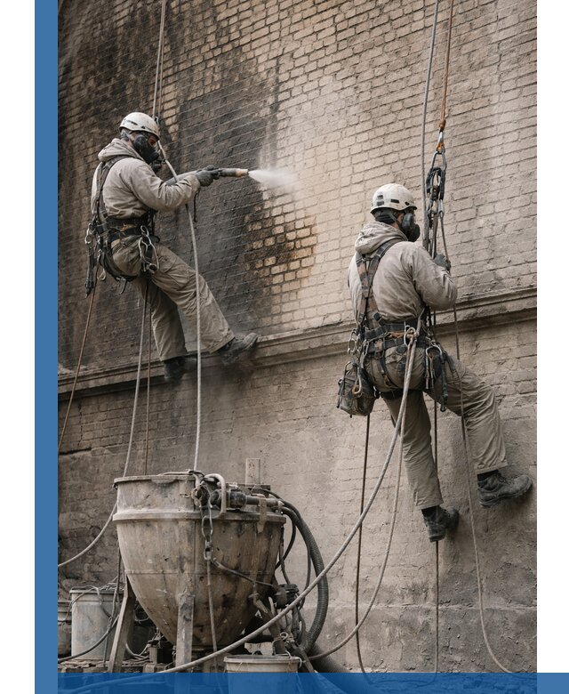 Пескоструйная очистка фасадов в Уфе профессионально