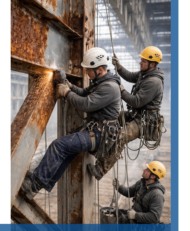 Зачистка металла от ржавчины в Уфе от 360 р. | ВЫСОТНИК-Уфа