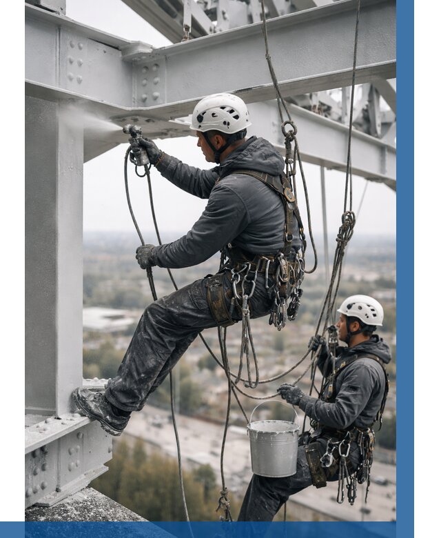 Покраска металлоконструкций на высоте в Уфе 360 р |ВЫСОТНИК-Уфа