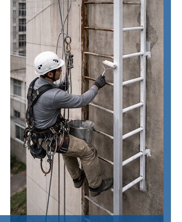 Покраска пожарных лестниц в Уфе от 4624 р. | ВЫСОТНИК-Уфа