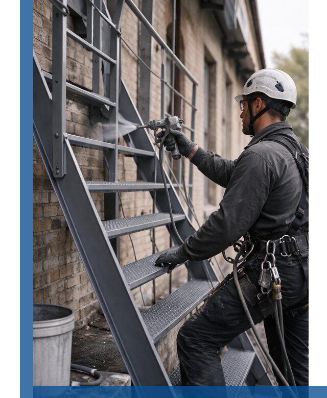 Покраска и антикоррозионная защита пожарных лестниц в Уфе