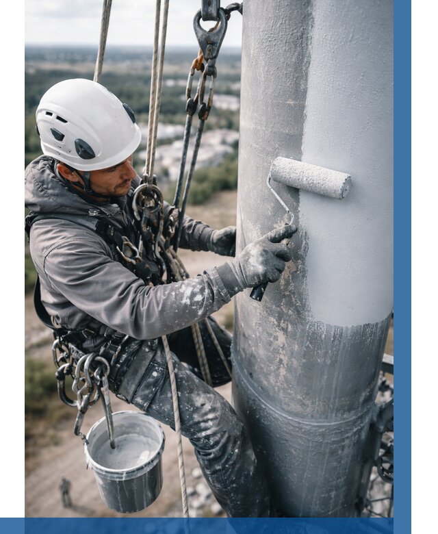 Покраска мачт связи под ключ в Уфе от 873 р. | ВЫСОТНИК-Уфа