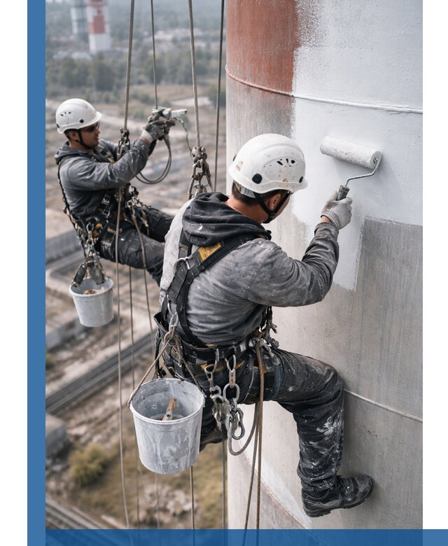 Покраска дымовых труб в Уфе: антикоррозийная защита и восстановление