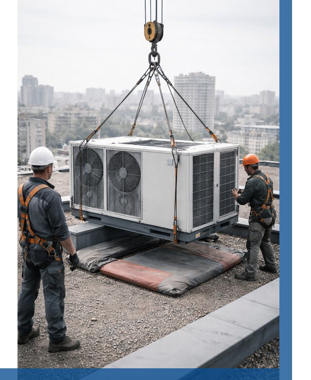 Подъем груза на крышу в Уфе от 5138 р. | ВЫСОТНИК-Уфа заказать