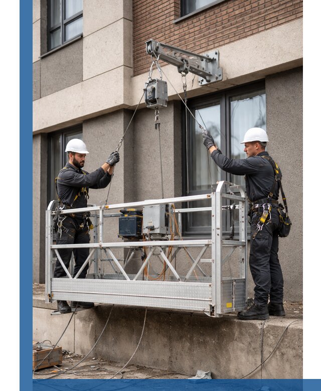 Монтаж и подъем фасадной люльки в Уфе с гарантией безопасности