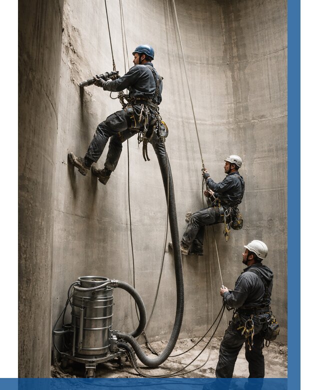 Зачистка силосов в Уфе от 4624 р. Договор и смета ВЫСОТНИК-Уфа