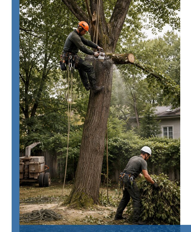 Кронирование деревьев в Уфе, безопасная высотная обрезка
