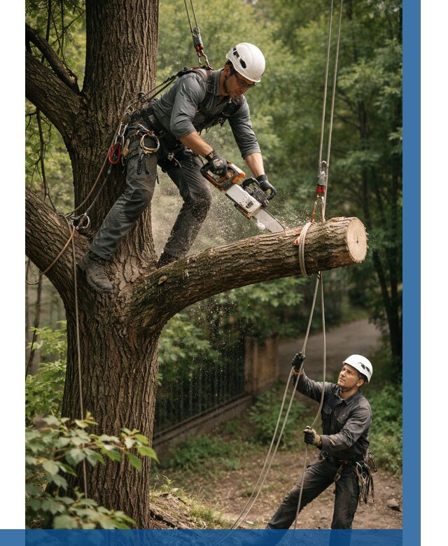 Спил деревьев альпинистами в Уфе от 8220 р. | ВЫСОТНИК-Уфа