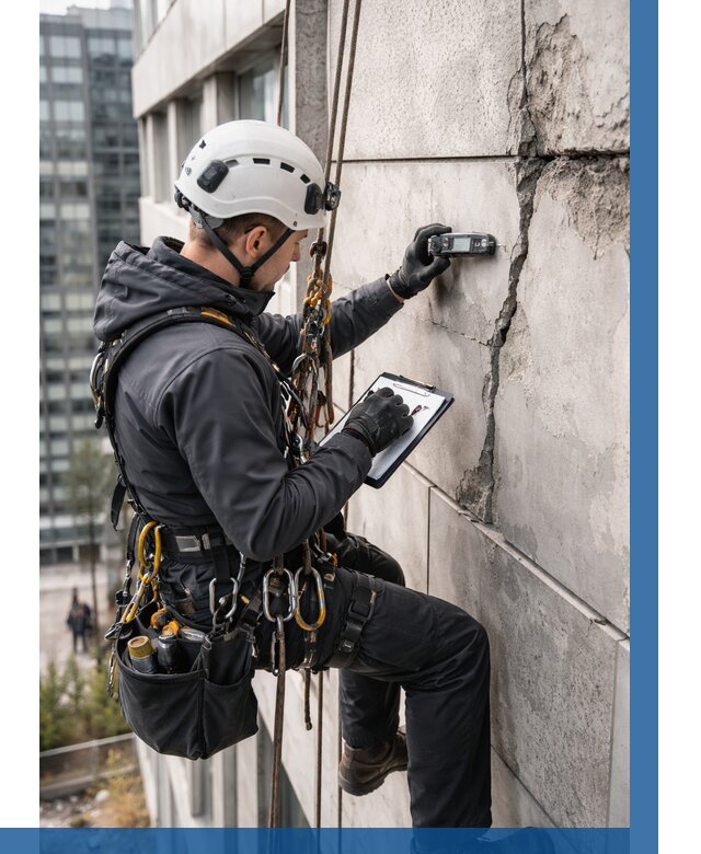 Обследование фасада альпинистами в Уфе от 123 р. | ВЫСОТНИК-Уфа