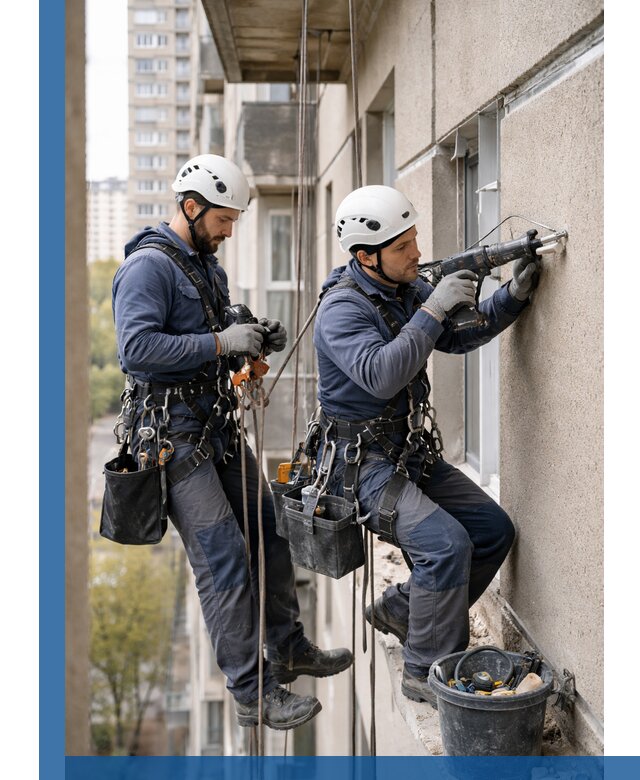 Промышленные альпинисты высотные работы и монтаж в Уфе